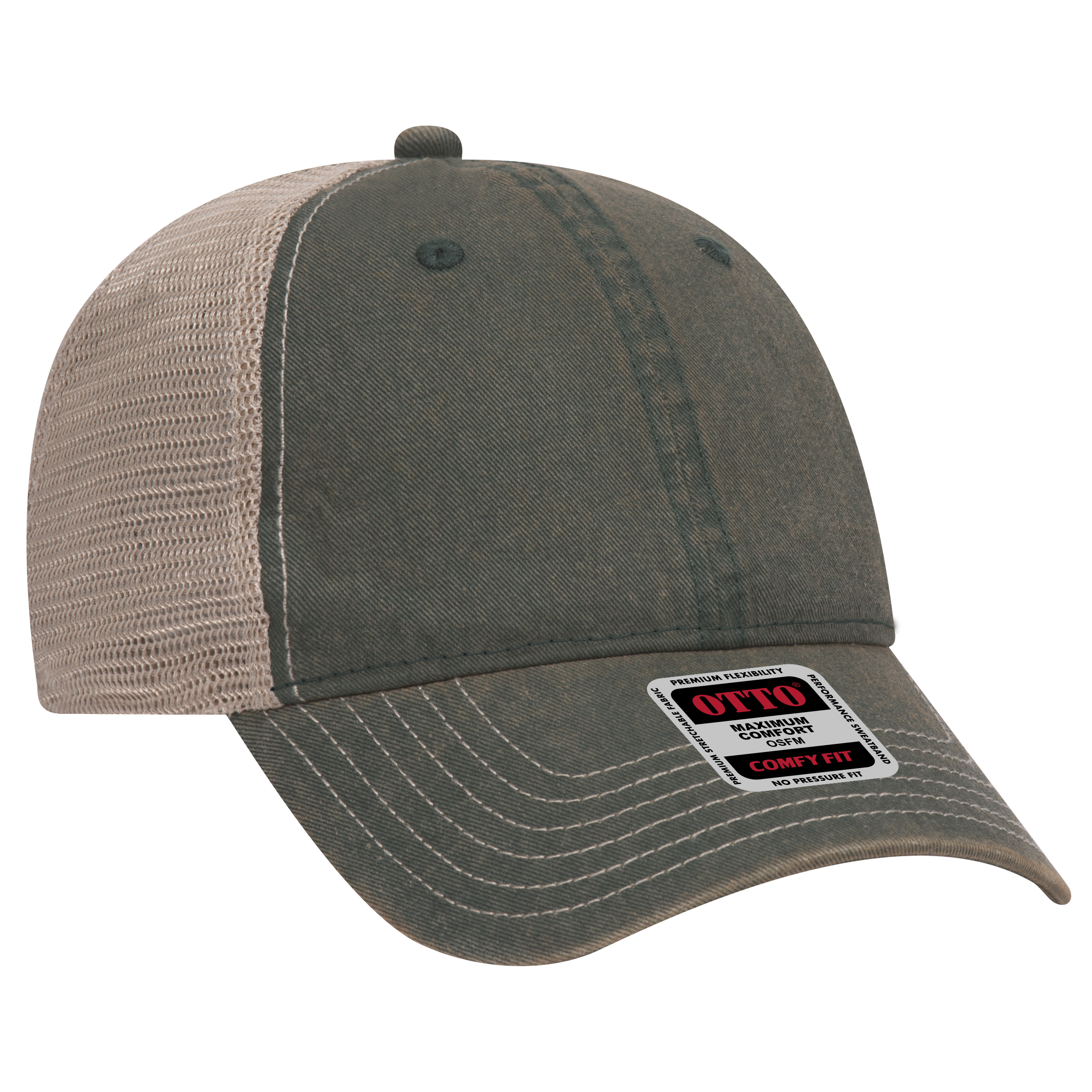 OTTO CAP® 6 Panel Low Profile Mesh Back Trucker Dad Hat 3