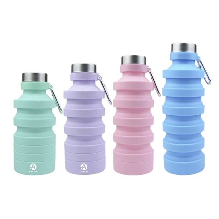 17oz Collapsible Water Bottle with Carabiner 2