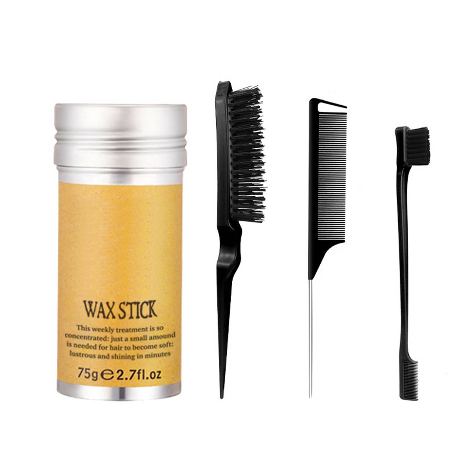 Hair Wax Stick w/ 3 Styling Combs Set 3