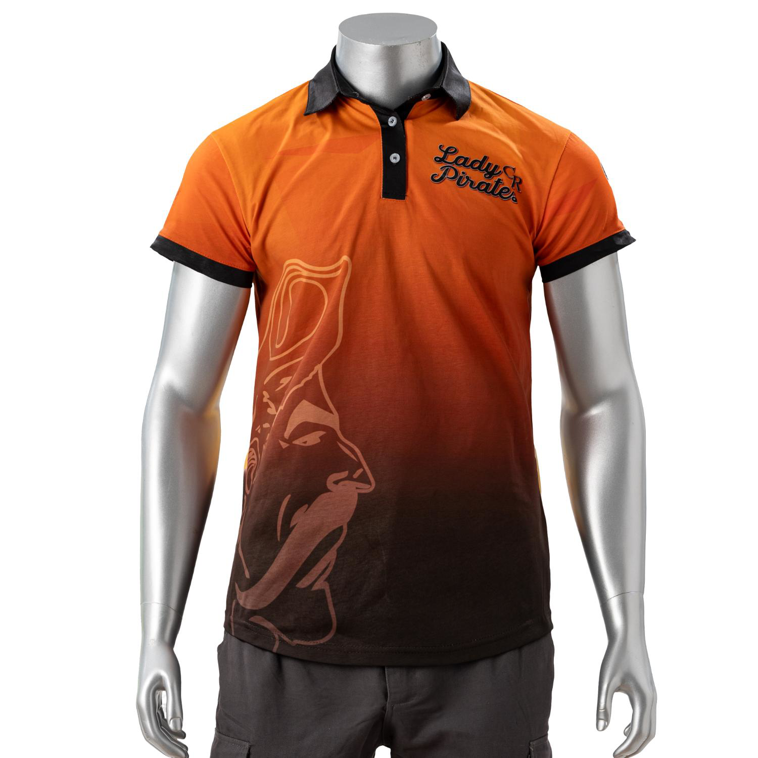 100% Cotton Full Color Pigmented Digital Print Men's Polo - 5.3 oz 1