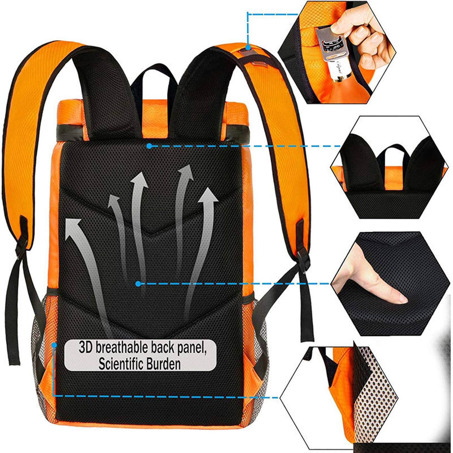 30L Waterproof Insulated Cooler Backpack w/ Oxford Fabric 3