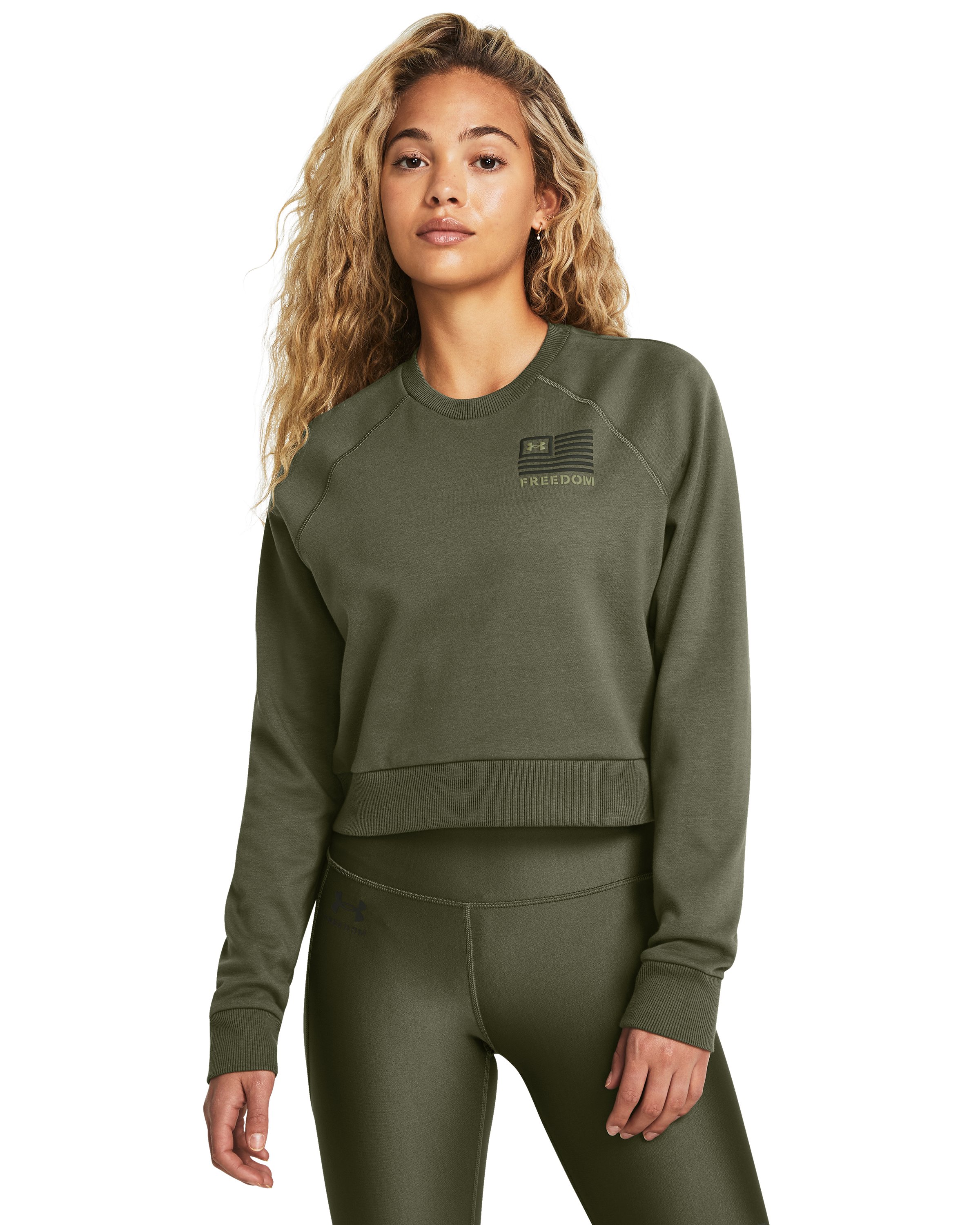 UA Rival Freedom Women's Crop Crew 3