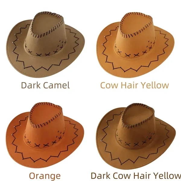 Western Style Cowboy Hat with Unisex Wide Brim Protection 8