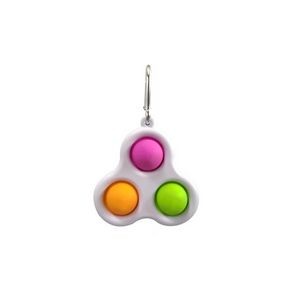 Push It Pop Fidget Sensory Keychain Toy With Carabiner 17