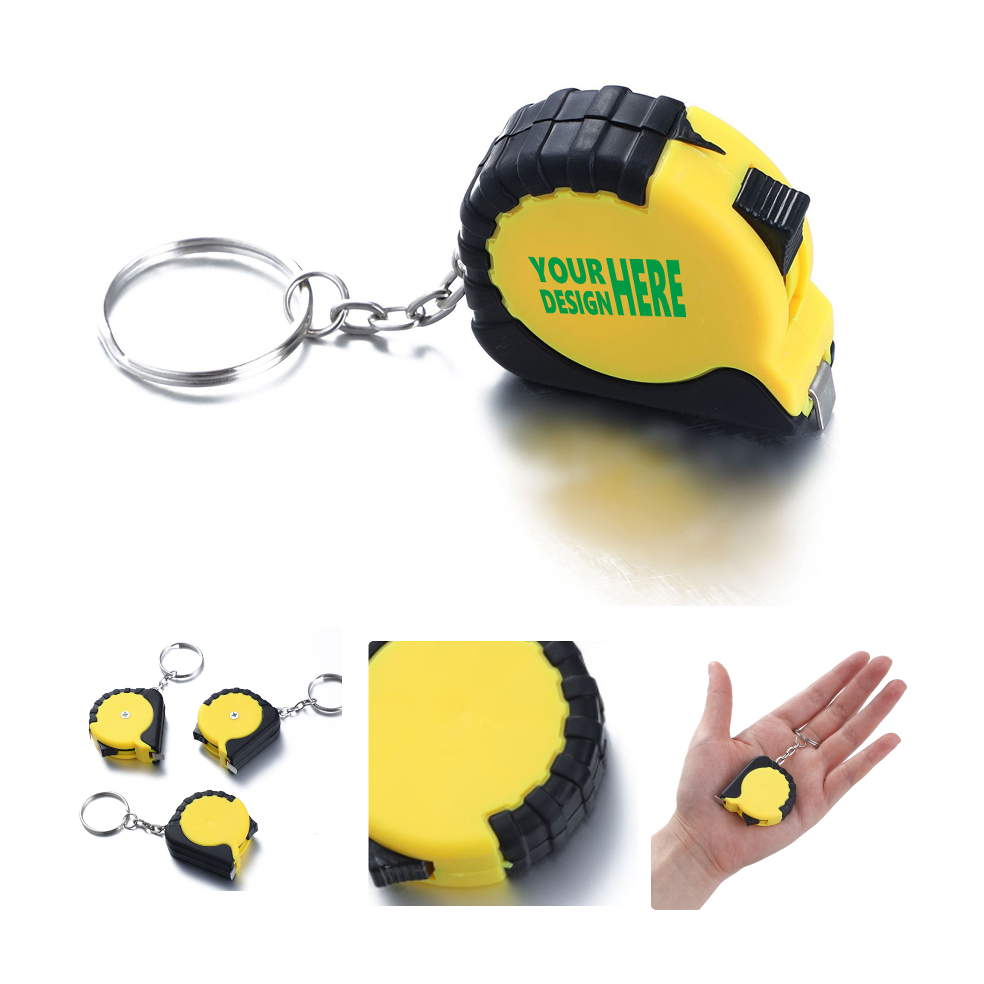 MOQ 50 Mini Retractable Tape Measure Keychain 2