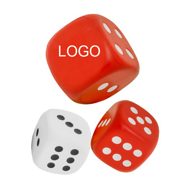 2 3/16" Dice Shaped Stress Ball 1