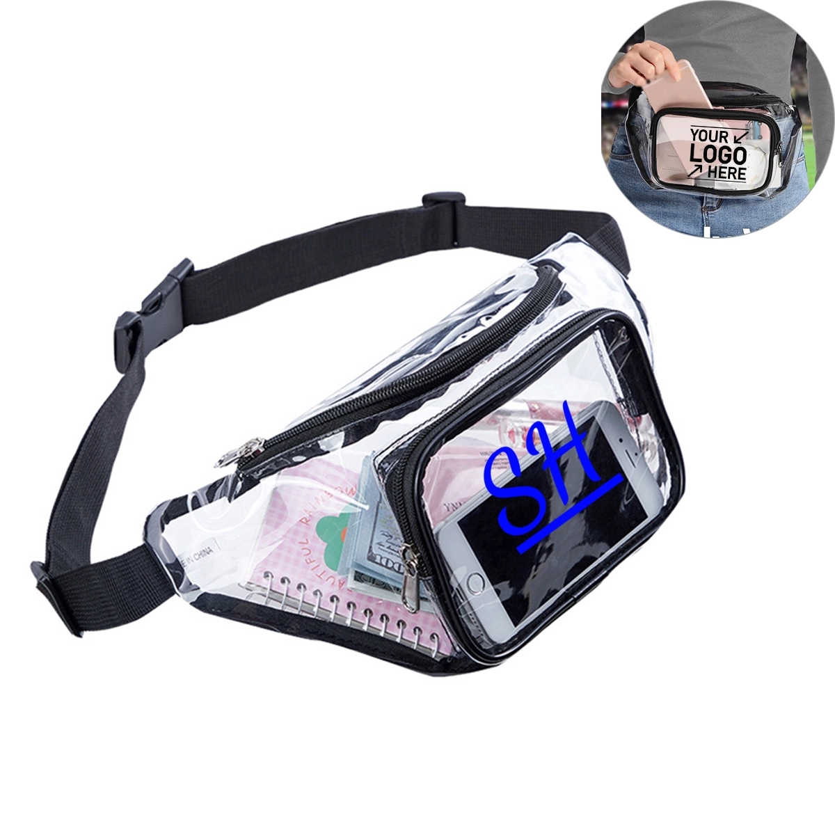 Clear Fanny Pack Waterproof Cute Waist Bag 2