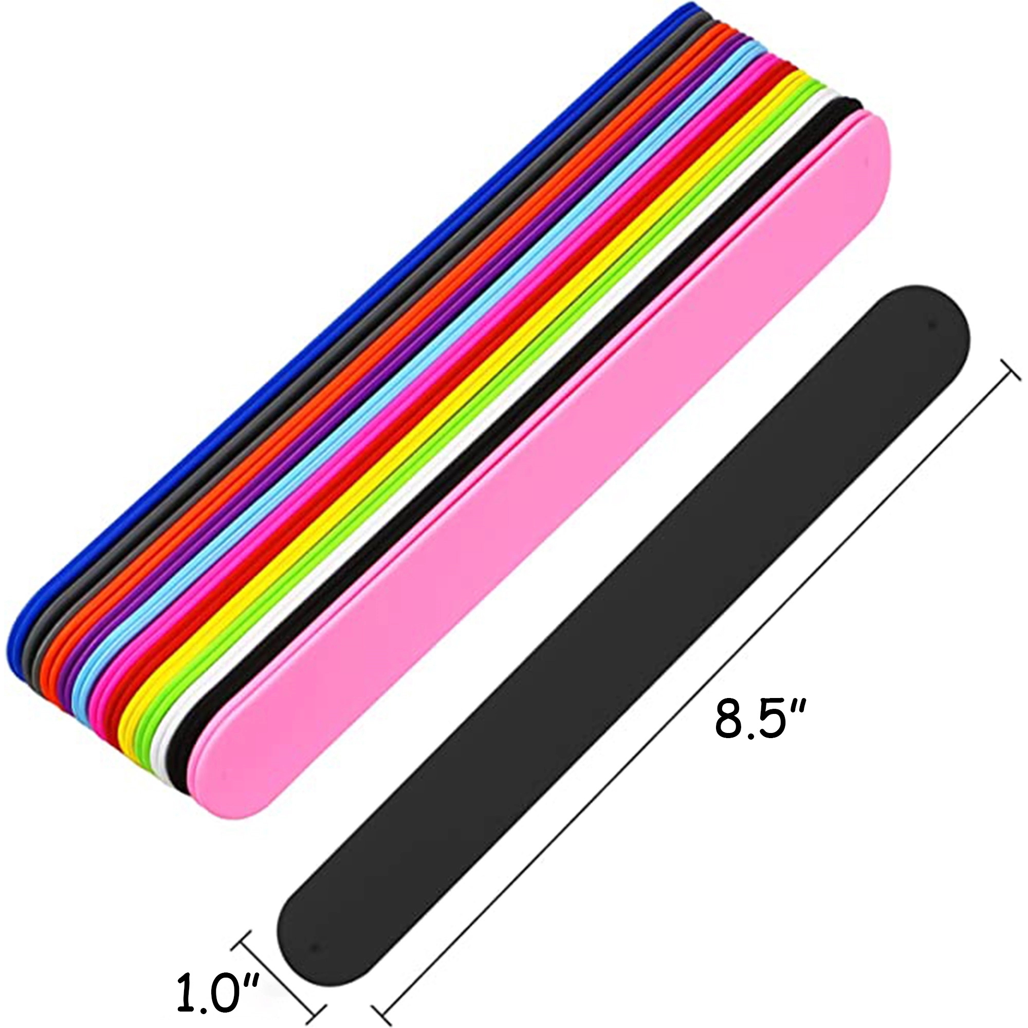 MOQ 50 Rainbow Silicone Slap Bracelets 7