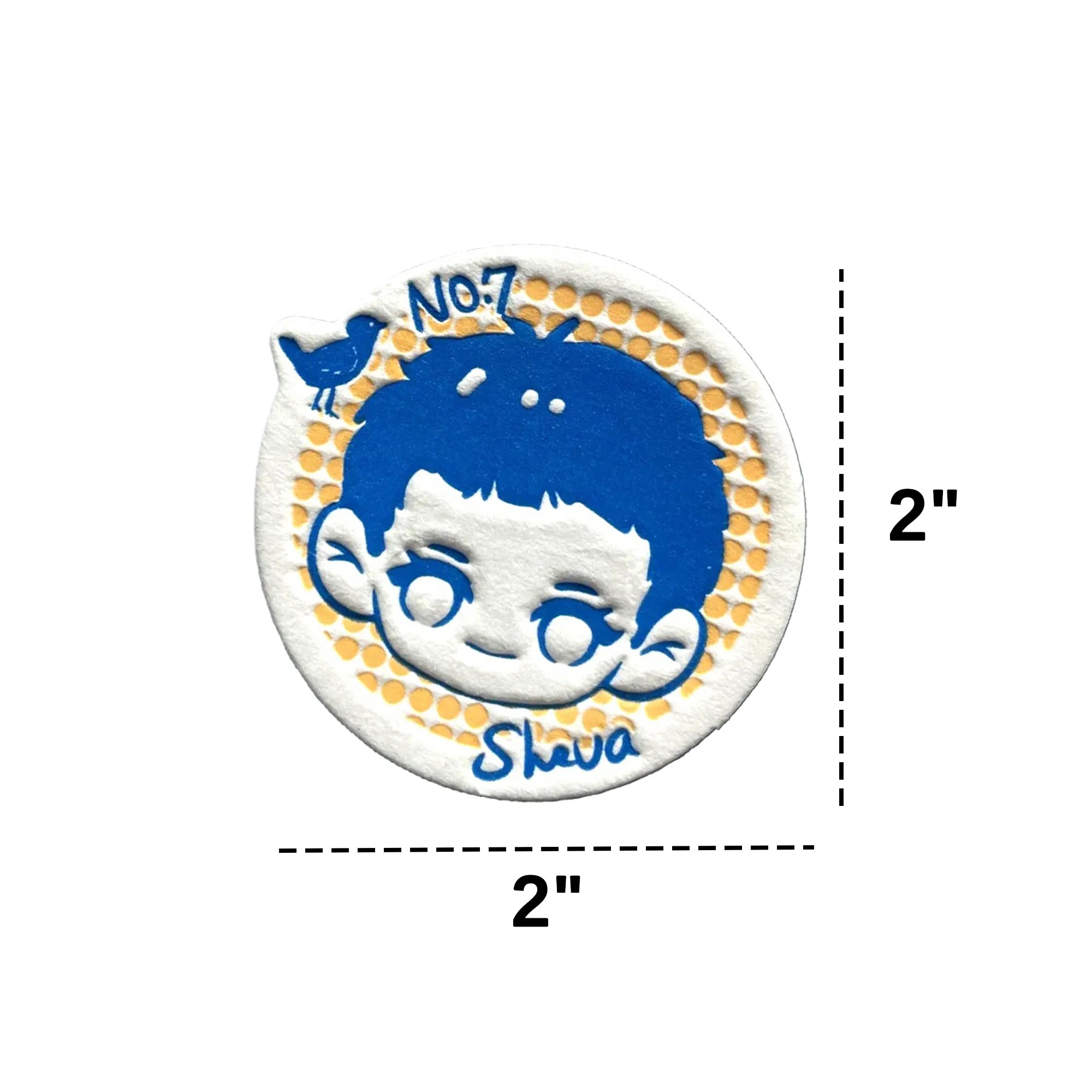 MOQ 10 Cotton Paper Pins Personality Badge 2" 2