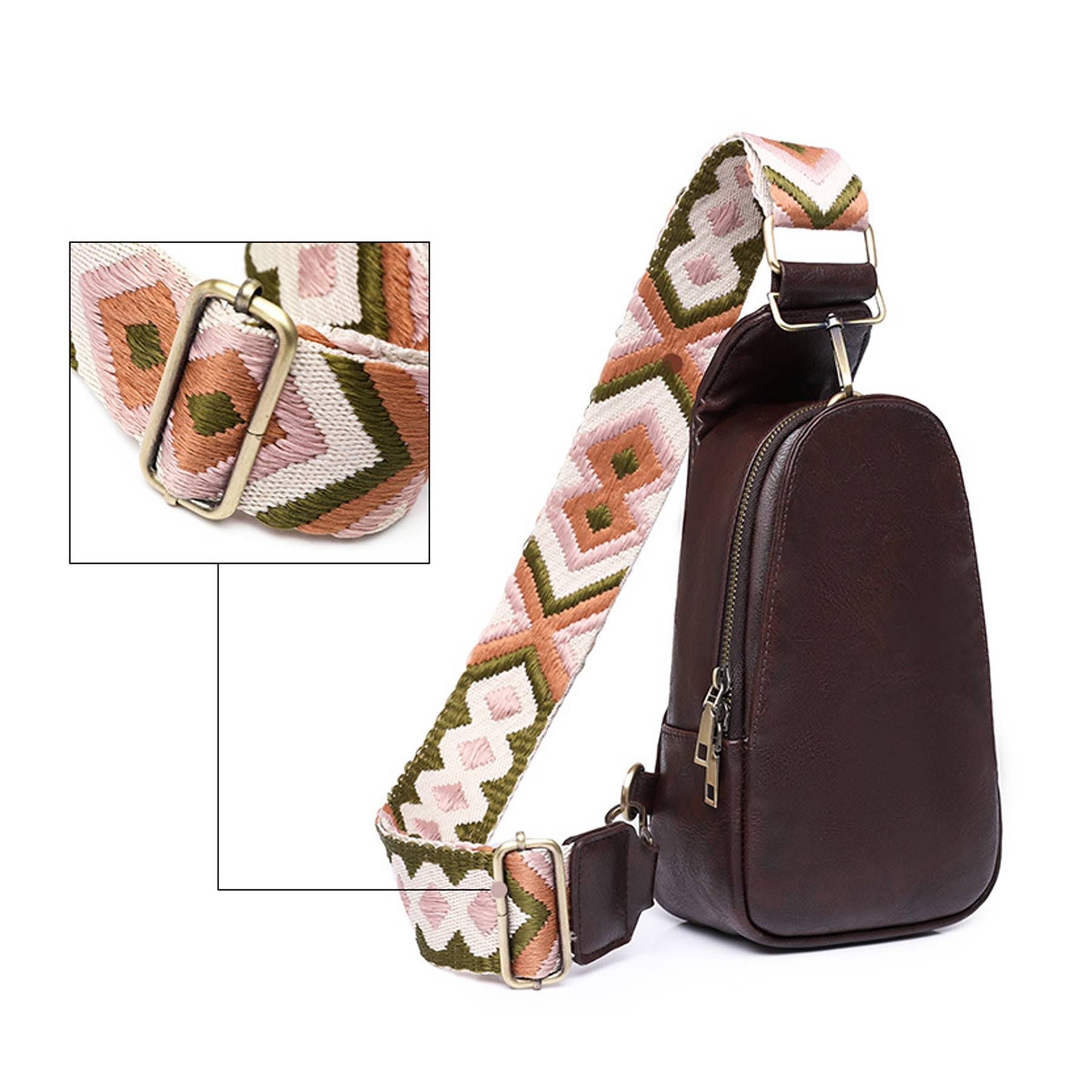 PU Leather Fashion Women's Chest Bag 4