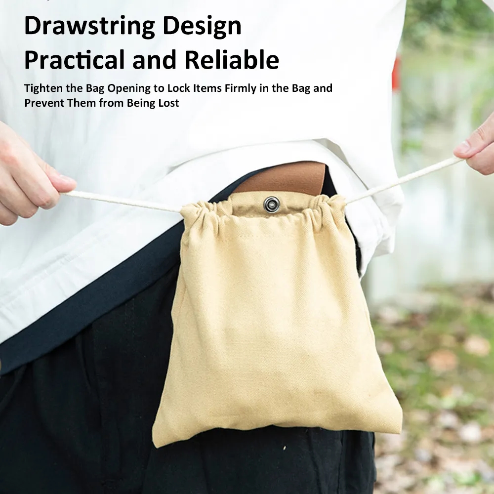 Collapsible Waxed Canvas Foraging Pouch 6