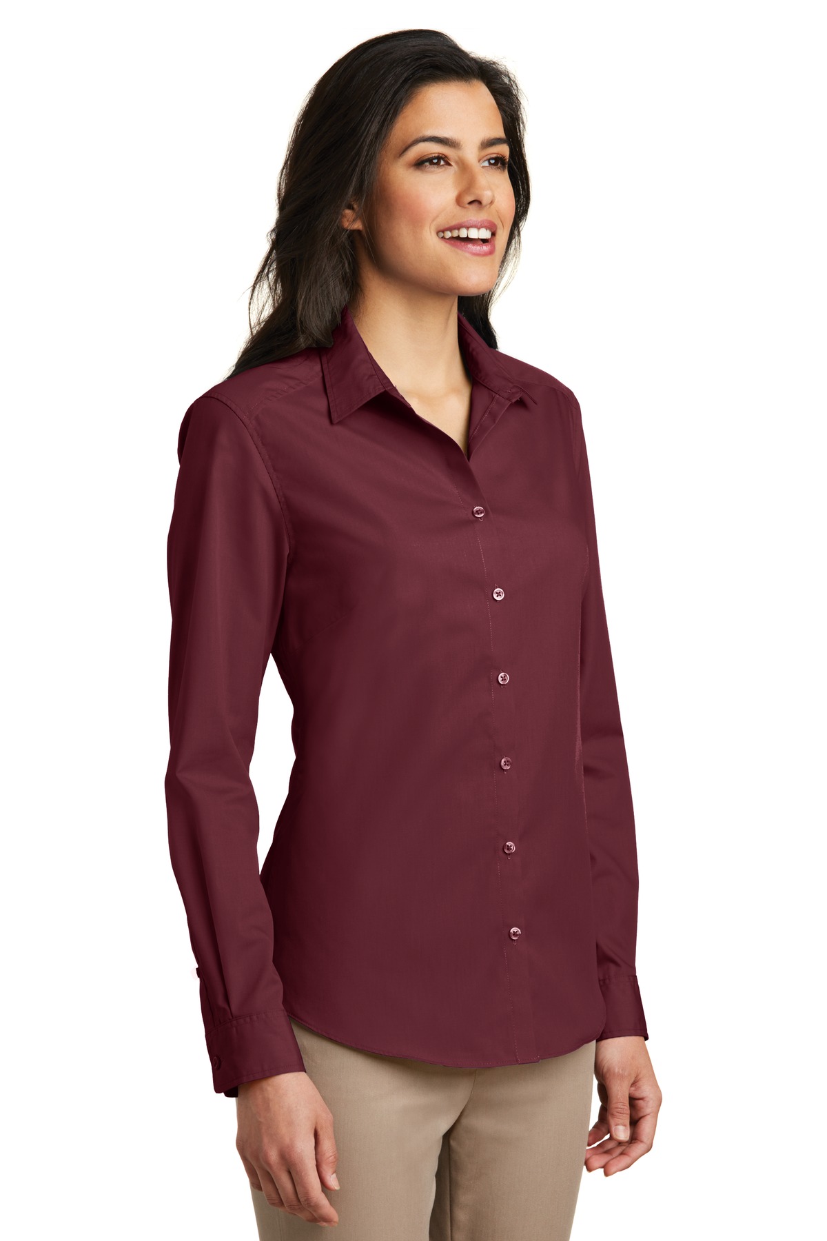 Women's Long Sleeve Carefree Poplin Shirt