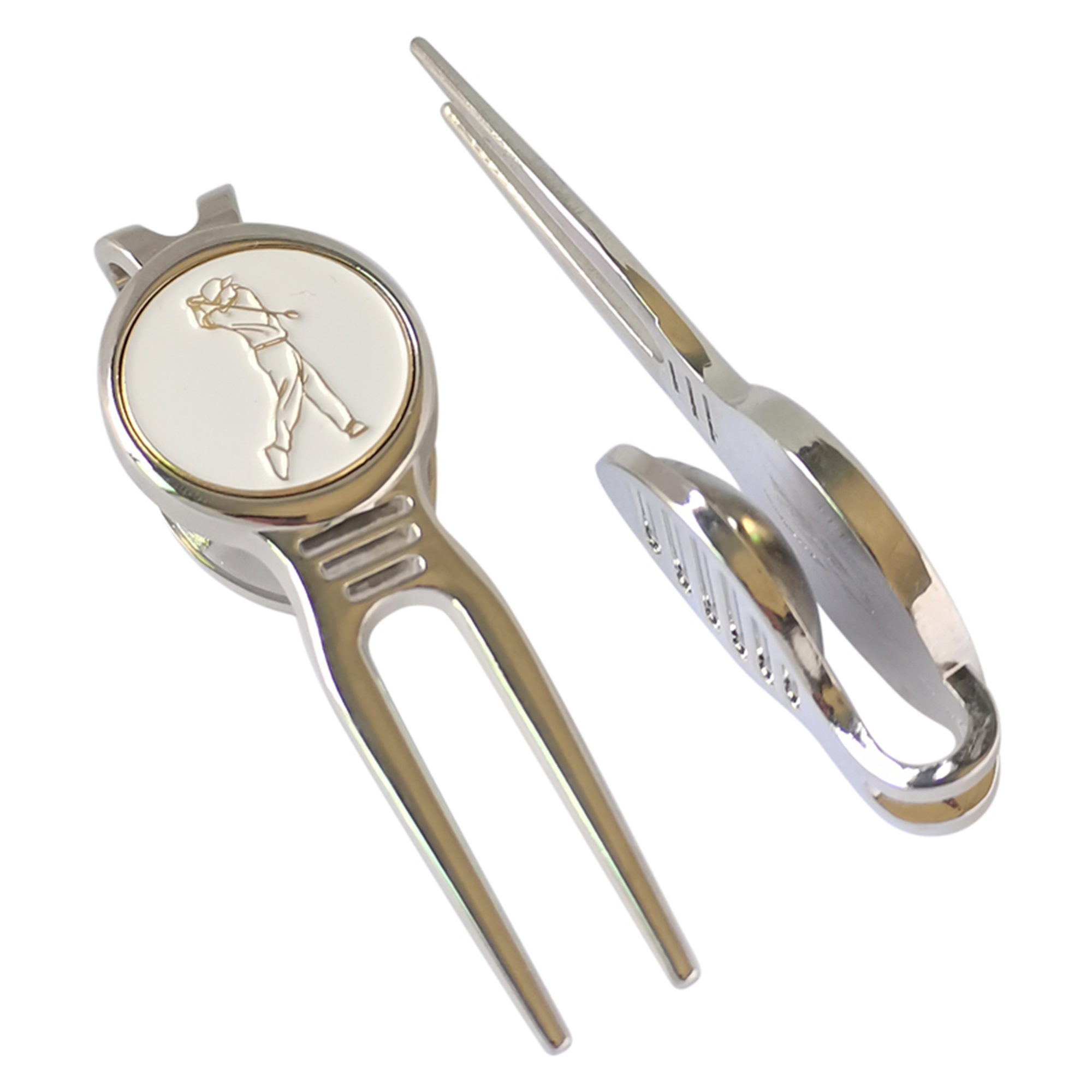 Die Struck Golf Divot Repair Tool with Ball Marker 1
