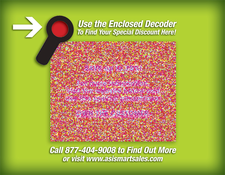 Decoder - Secret Reveal Glasses - Custom Imprint - Full Color - Blue / Blue Lens 8