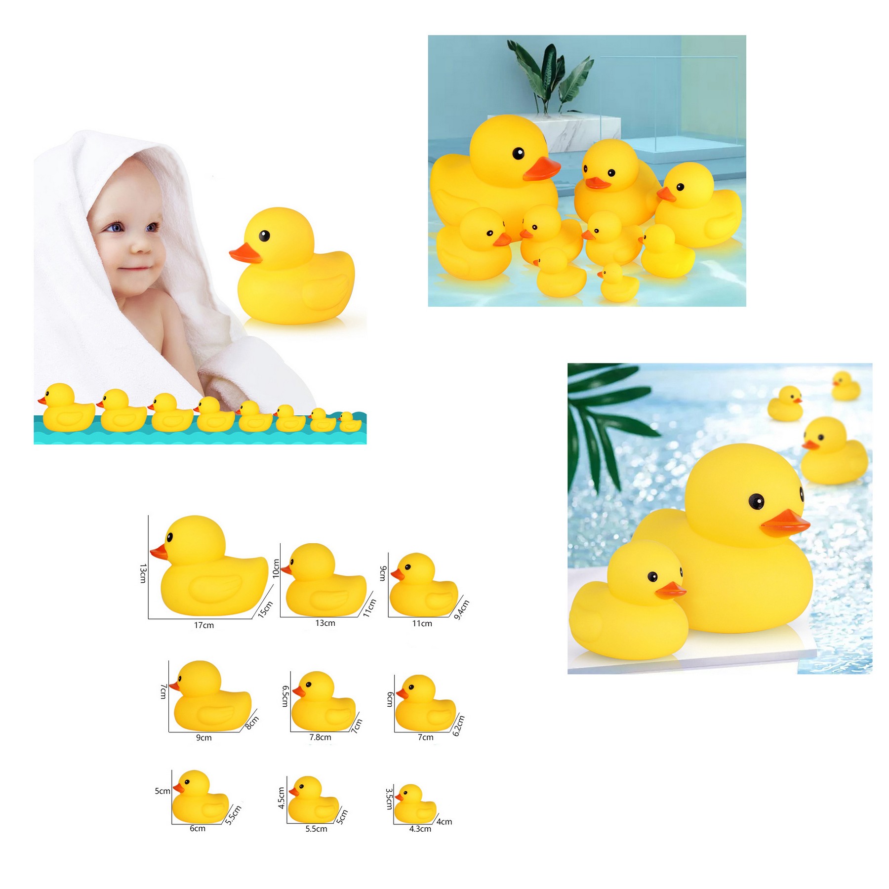 Baby Bath Playing Yellow Duck Toy 4