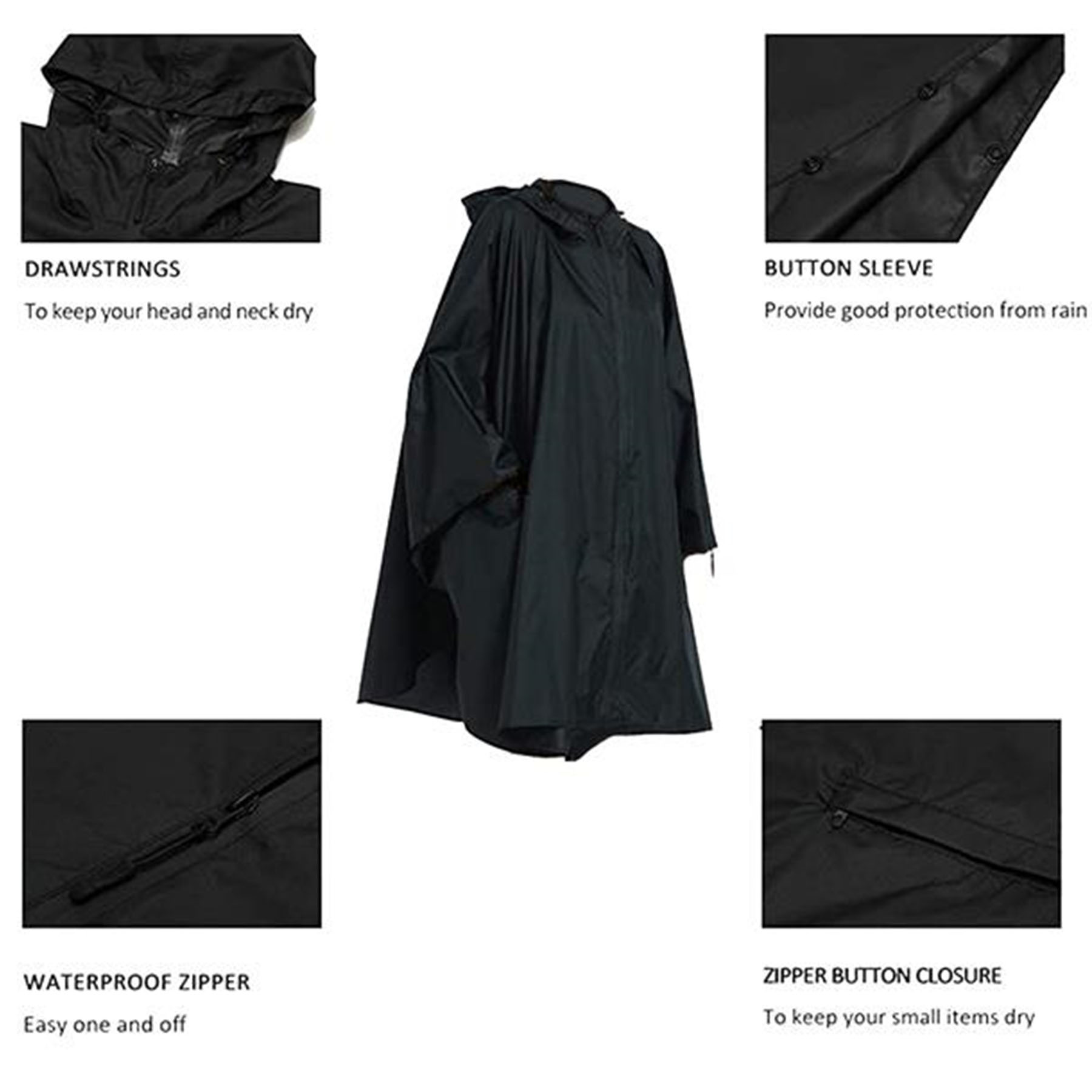 Rain Poncho Jacket Coat 2