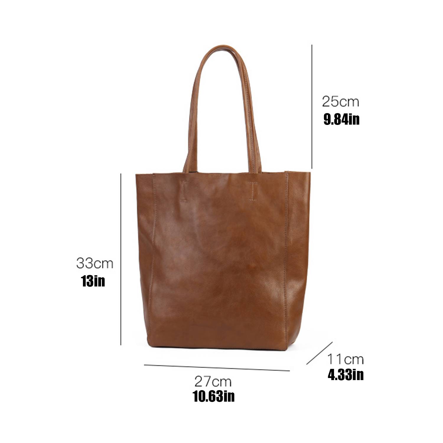 Genuine Leather Tote Bag Women Casual Handbag 1
