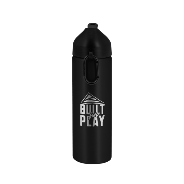 EasyFlow Recycled Aluminum Bottle w Straw Lid, custom water bottle with logo imprint 136