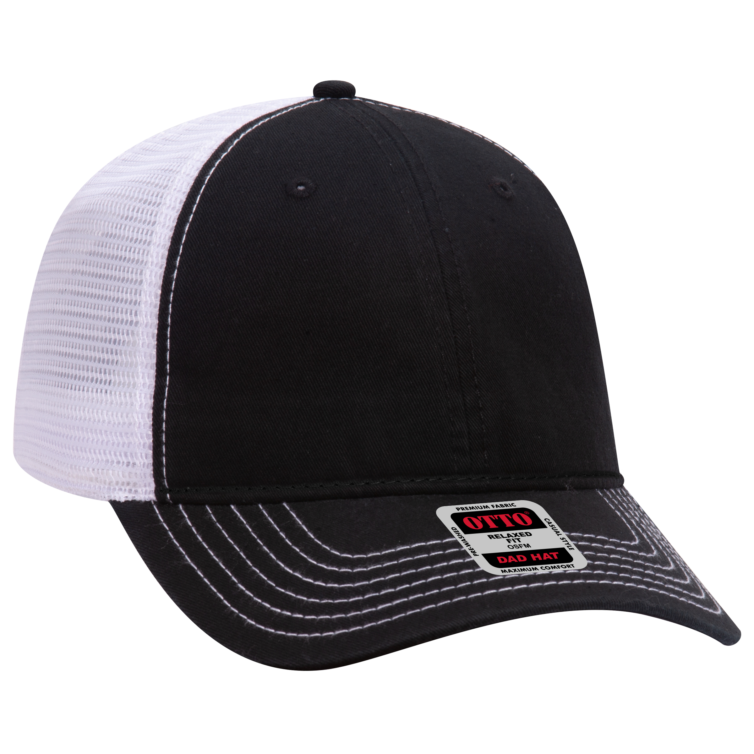 OTTO CAP® 6 Panel Low Profile Mesh Back Trucker Dad Hat 33