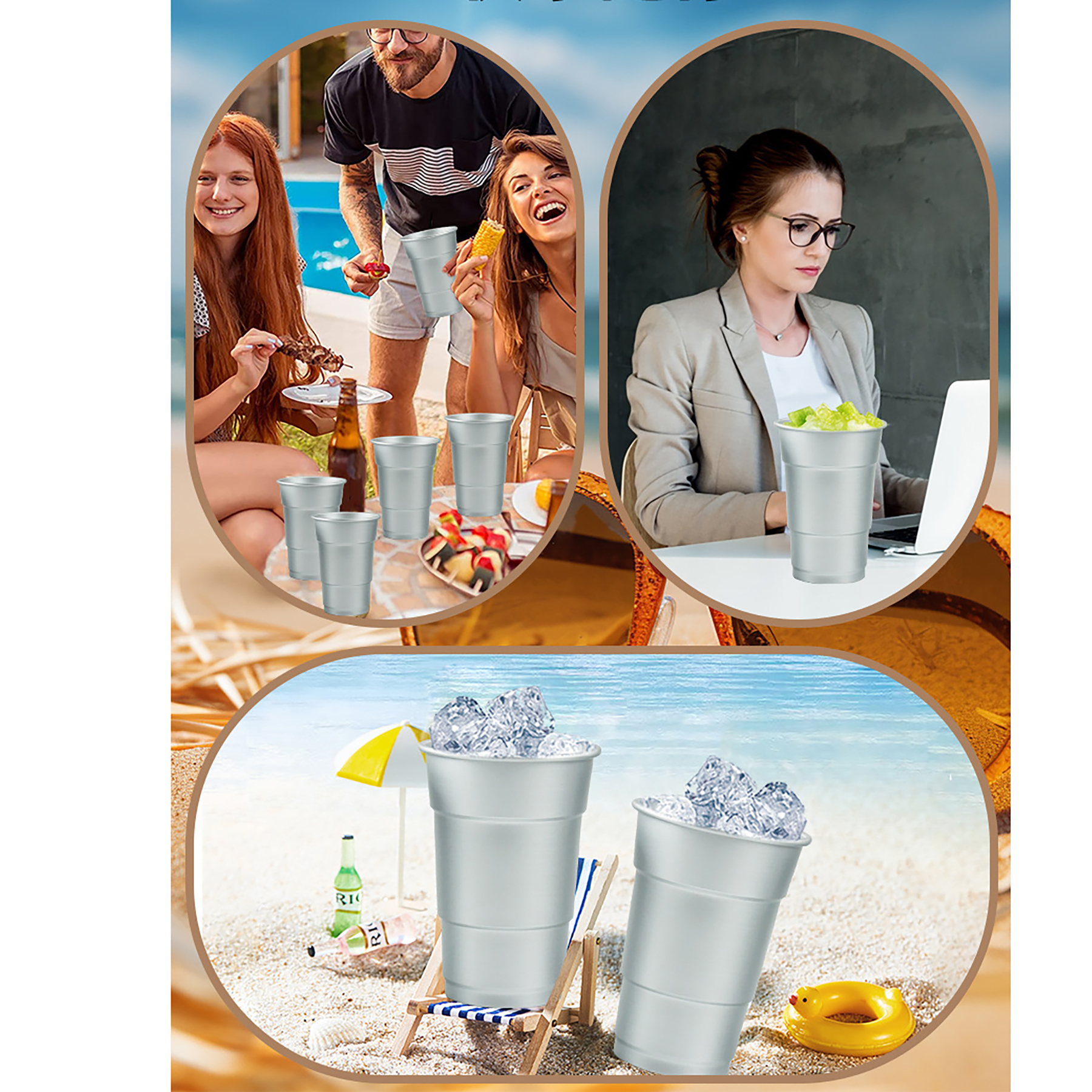 16oz Stainless Steel Pint Cup 1