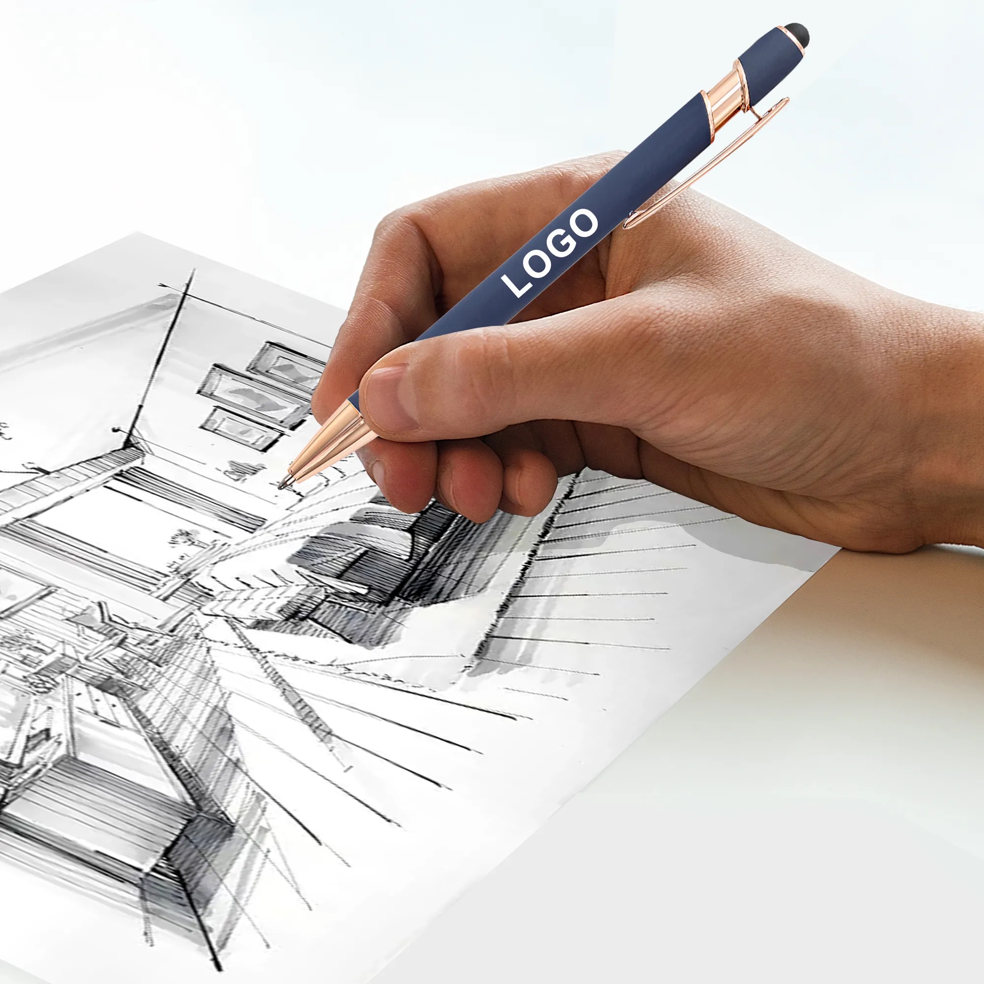 Custom Rose Gold Stylus Pen Bulk Order for Corporate Branding Promotions 2