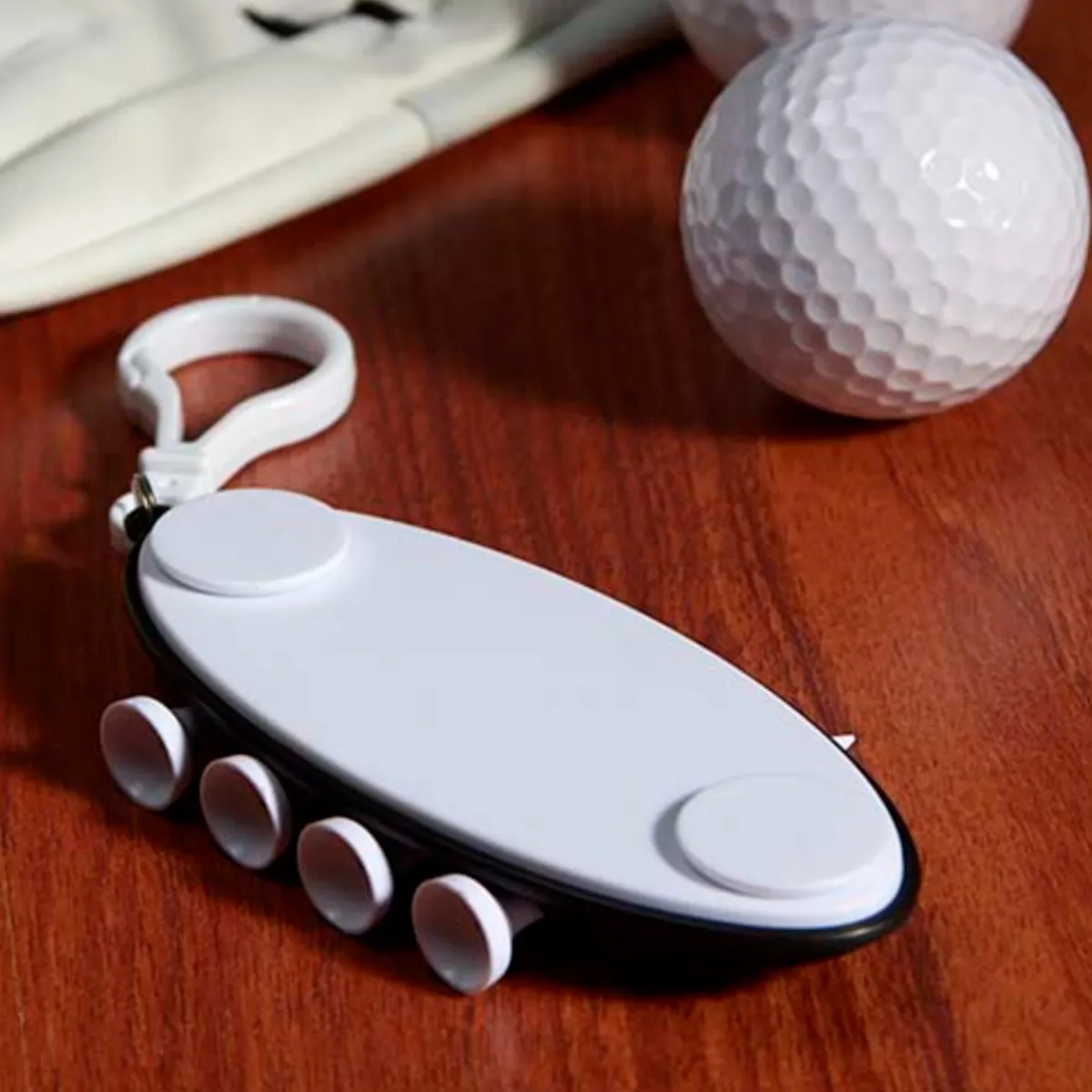 Golf Ball Tee Holder W/ Keychain Marker Key Tag 3