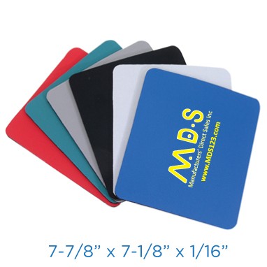 Fabric Mouse Pad w/Rubber Base - Rectangular (1/16" Thick) 2