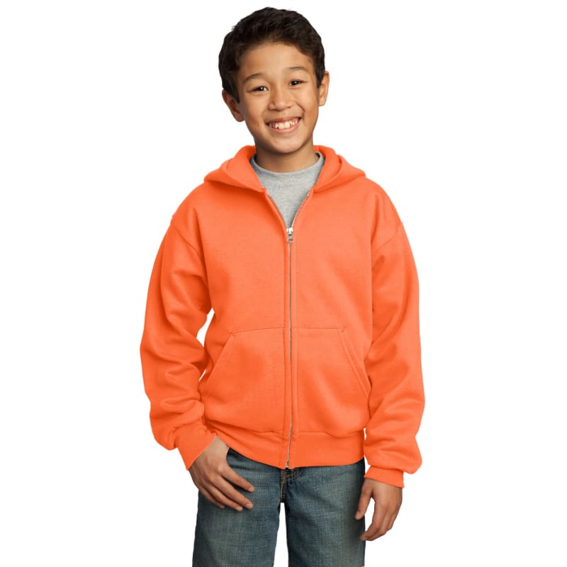 Port & Company - Youth Core Fleece Full-Zip Hooded Sweatshirt. 84