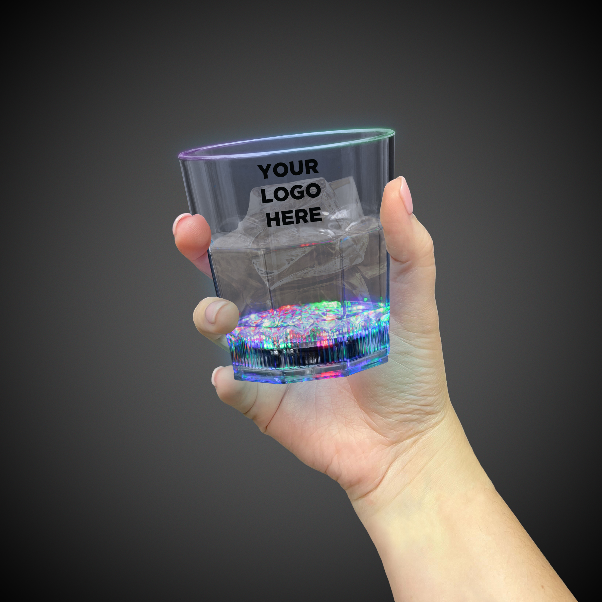 8 oz. Light Up LED Rocks Glass 14