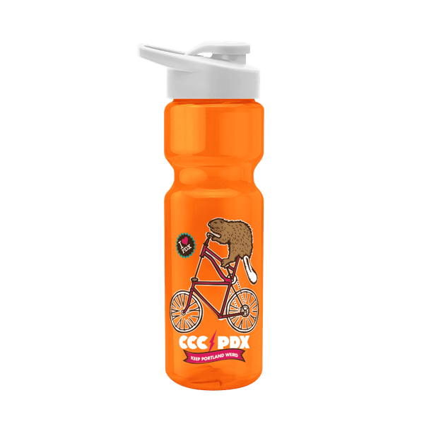 Blazer 28oz Transparent Bike Bottle w/Drink-thru Lid 2424