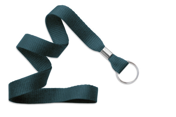 5/8" Blank Lanyard w/Split Ring (Teal Blue) 2