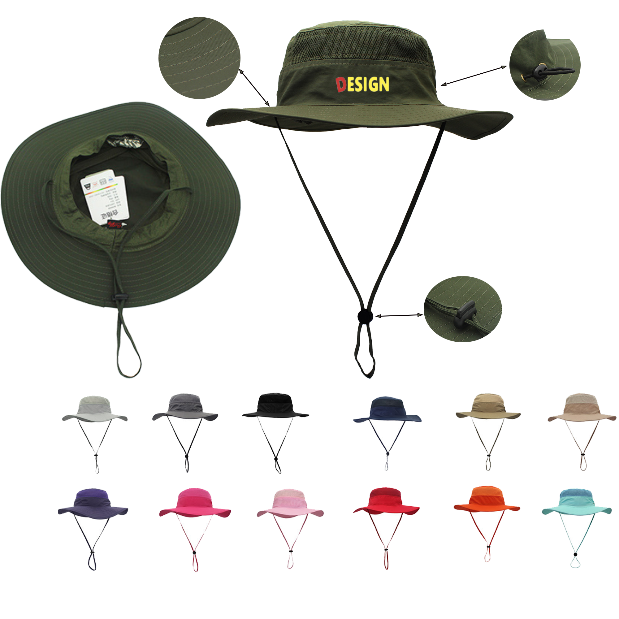 Custom UV Protection Hat for Outdoor Promotions 1