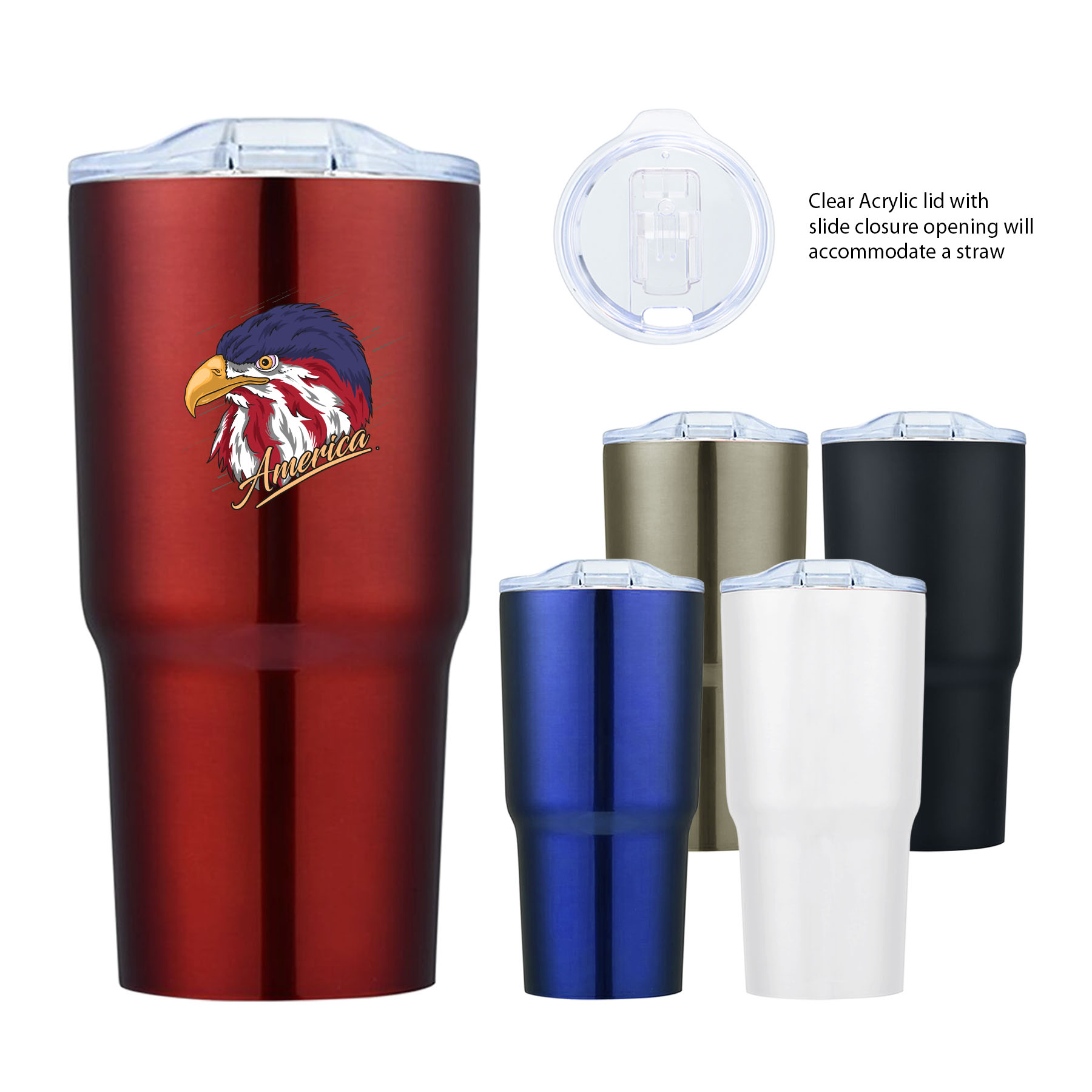 20 oz. Double Wall Stainless Steel Vacuum Tumbler Water Bottle 10