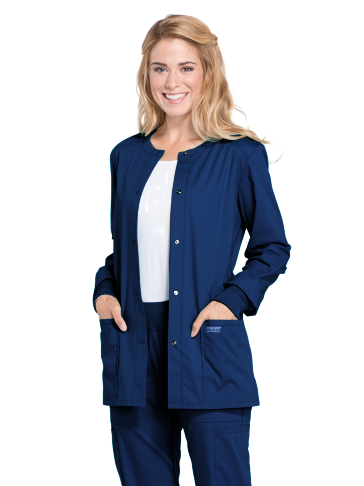 Cherokee - Workwear Professionals - Women's Snap Front Jacket 11