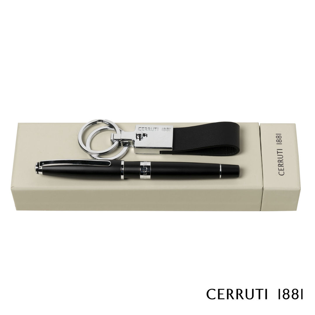 Cerruti 1881® Bicolore Rollerball Pen & Zoon Key Ring Set 3