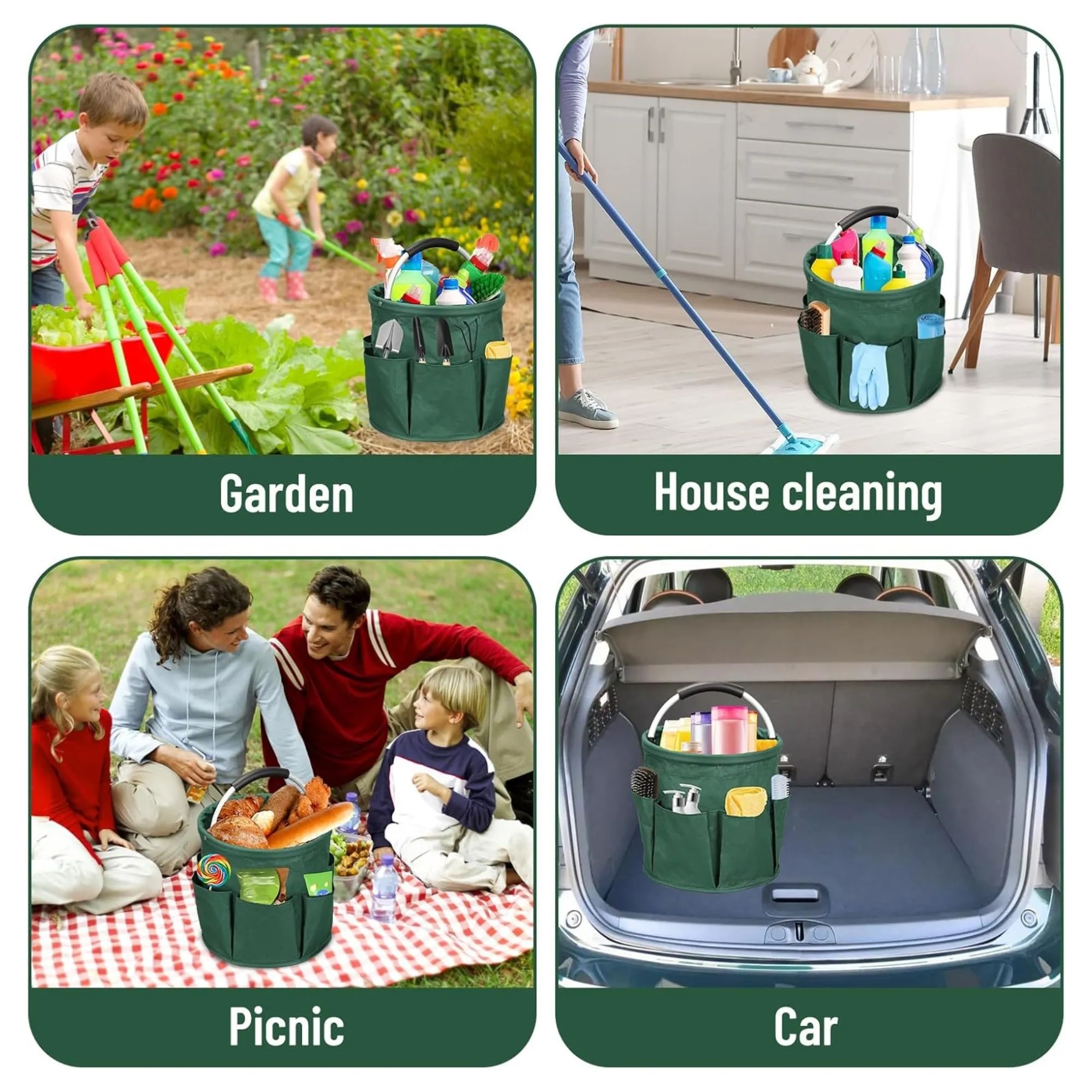 Portable Foldable Multi-functional Garden Tool Basket 2