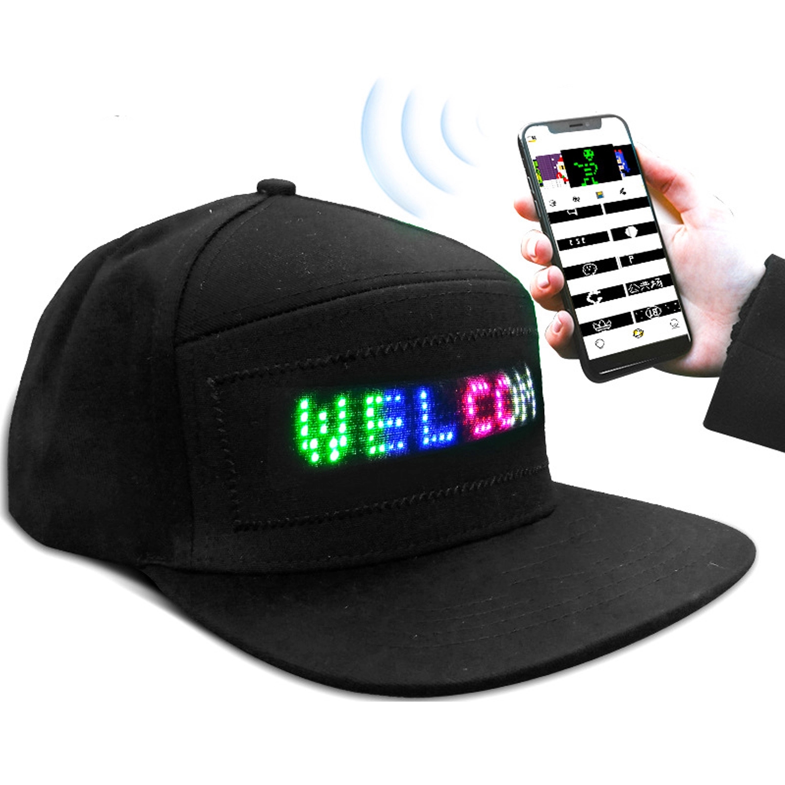 Multicolor LED Scrolling Display Hat 9