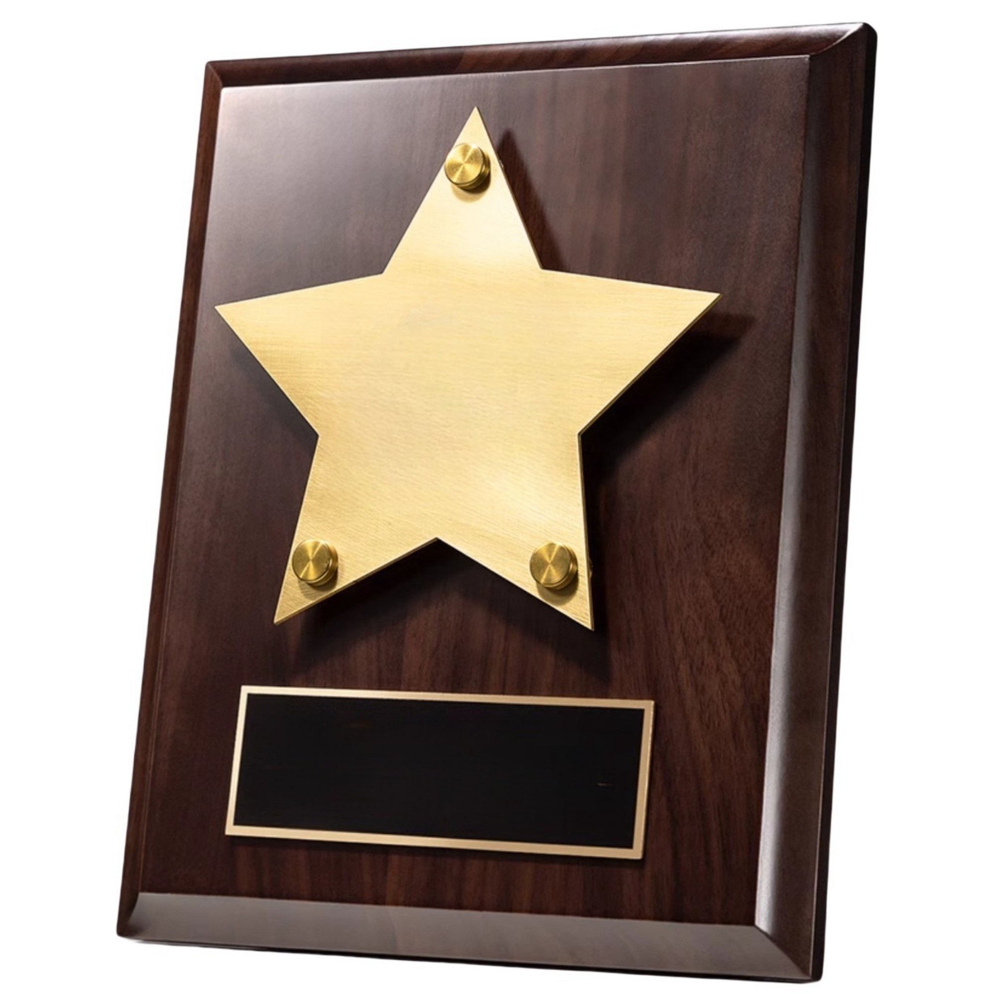 Metal Star Wooden Medal 4