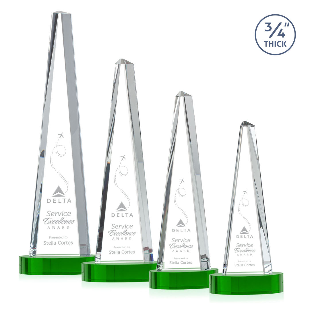 Majestic Tower Award on Alberton Base - Green
