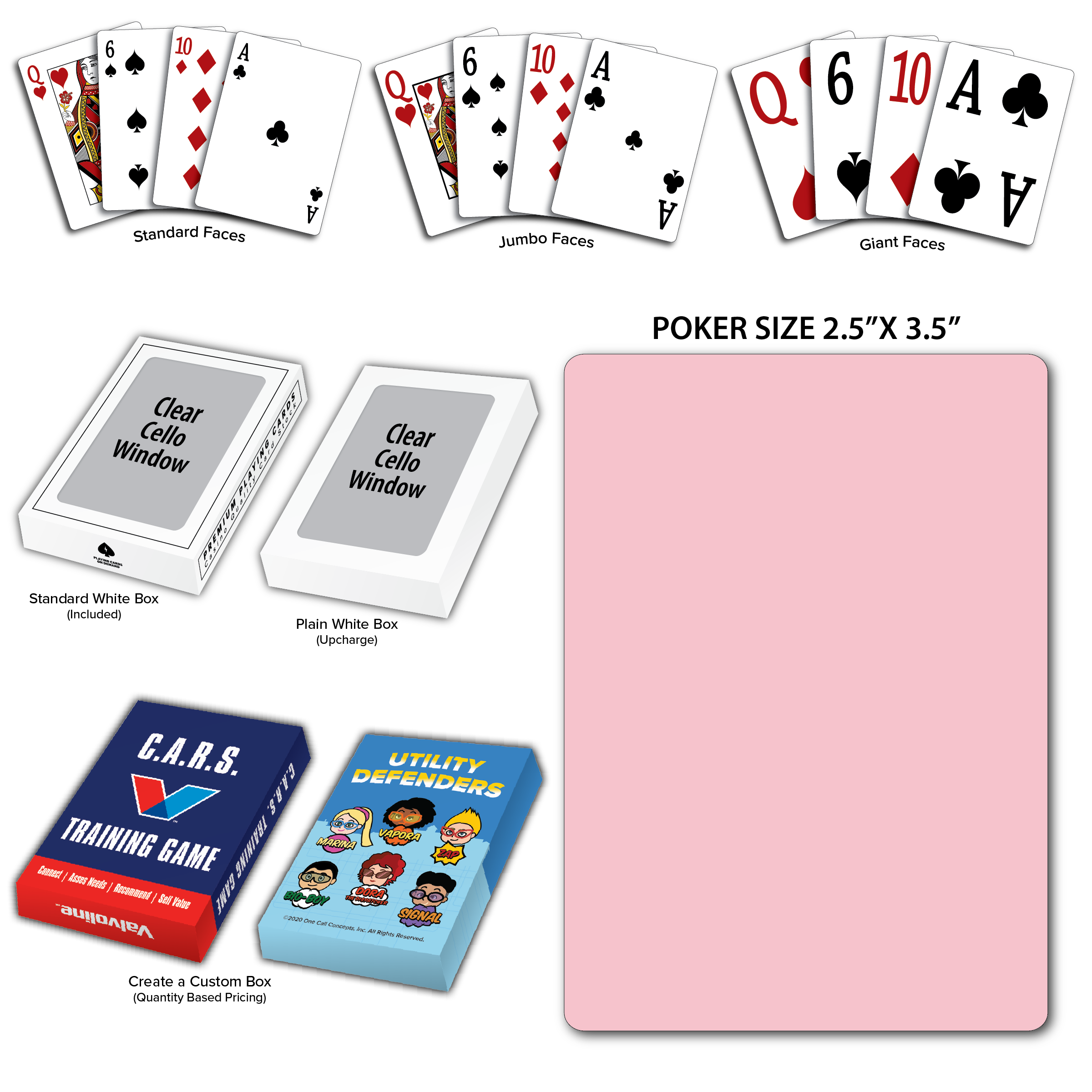 Solid Back Light Pink Poker Size Playing Cards 4