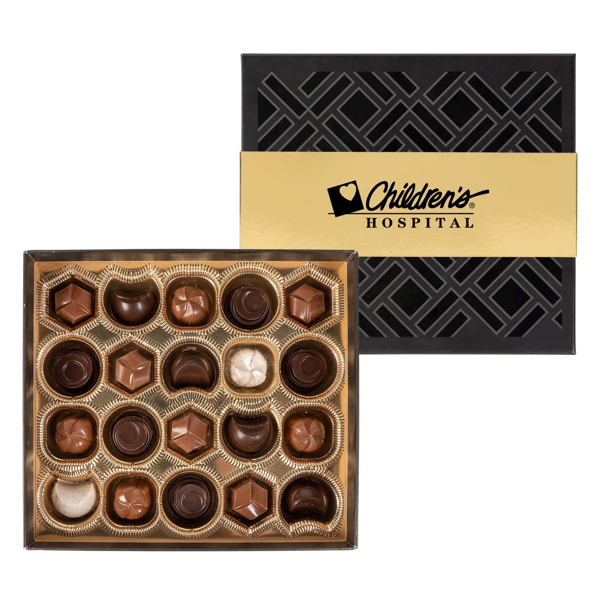 Gourmet Truffles Gift Box Gold Band - 20 pc 1
