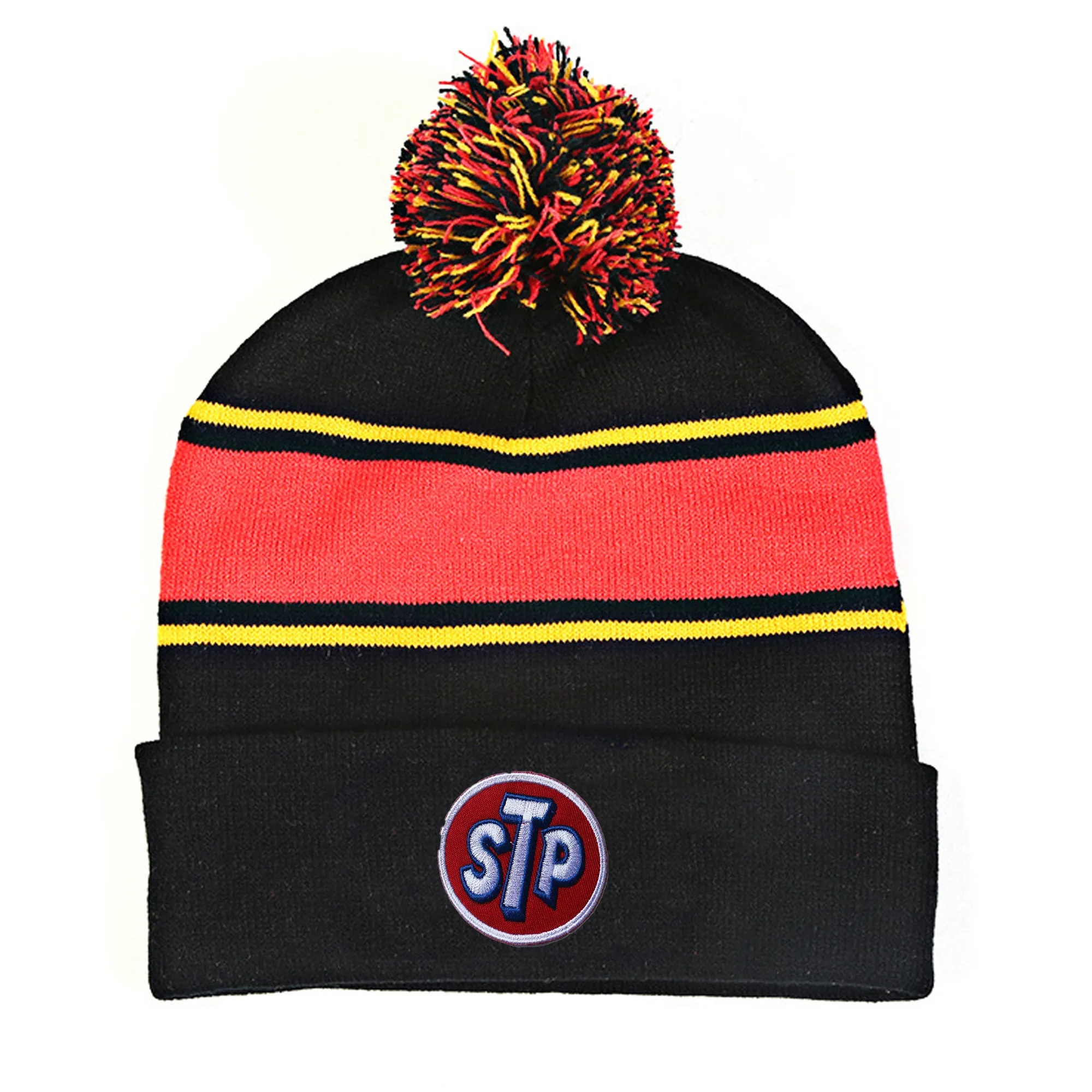 Embroidered Knitted Beanie Hat with Cuff 2