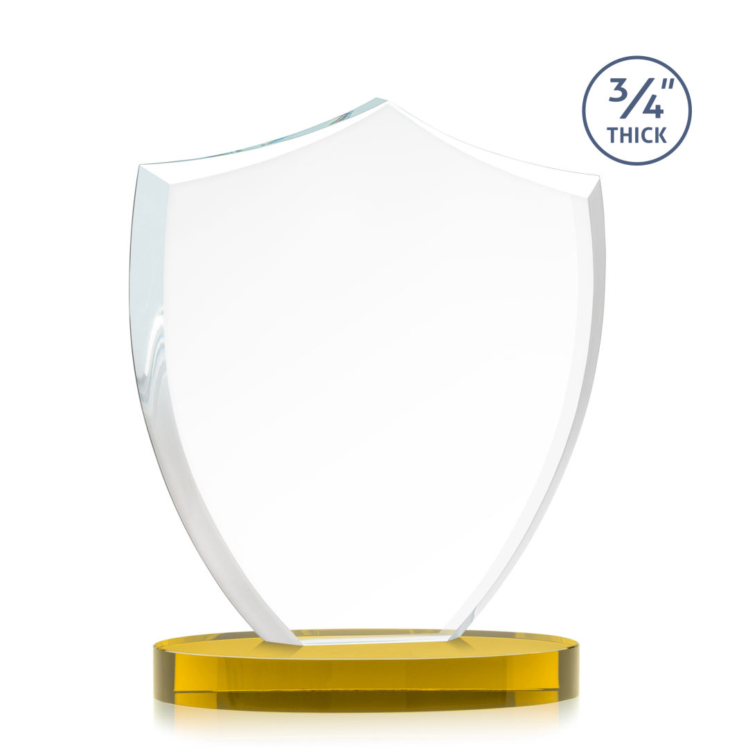 Scudo Shield VividPrint™ Award on Alberton Base - Gold 11