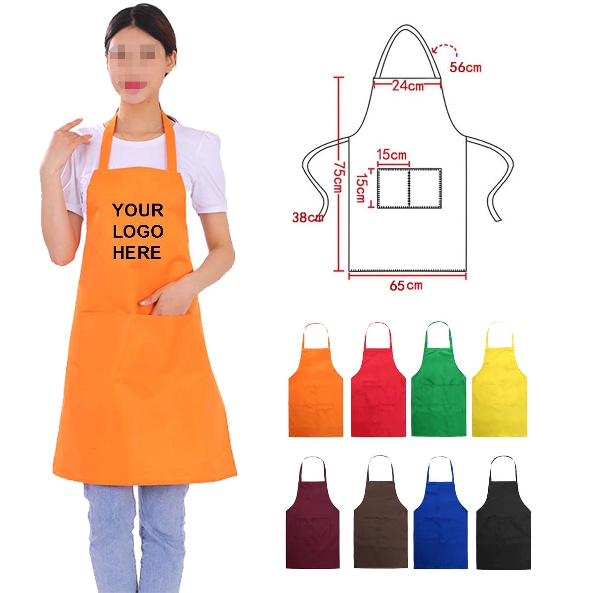 Kitchen Bib Aprons With Pockets 2