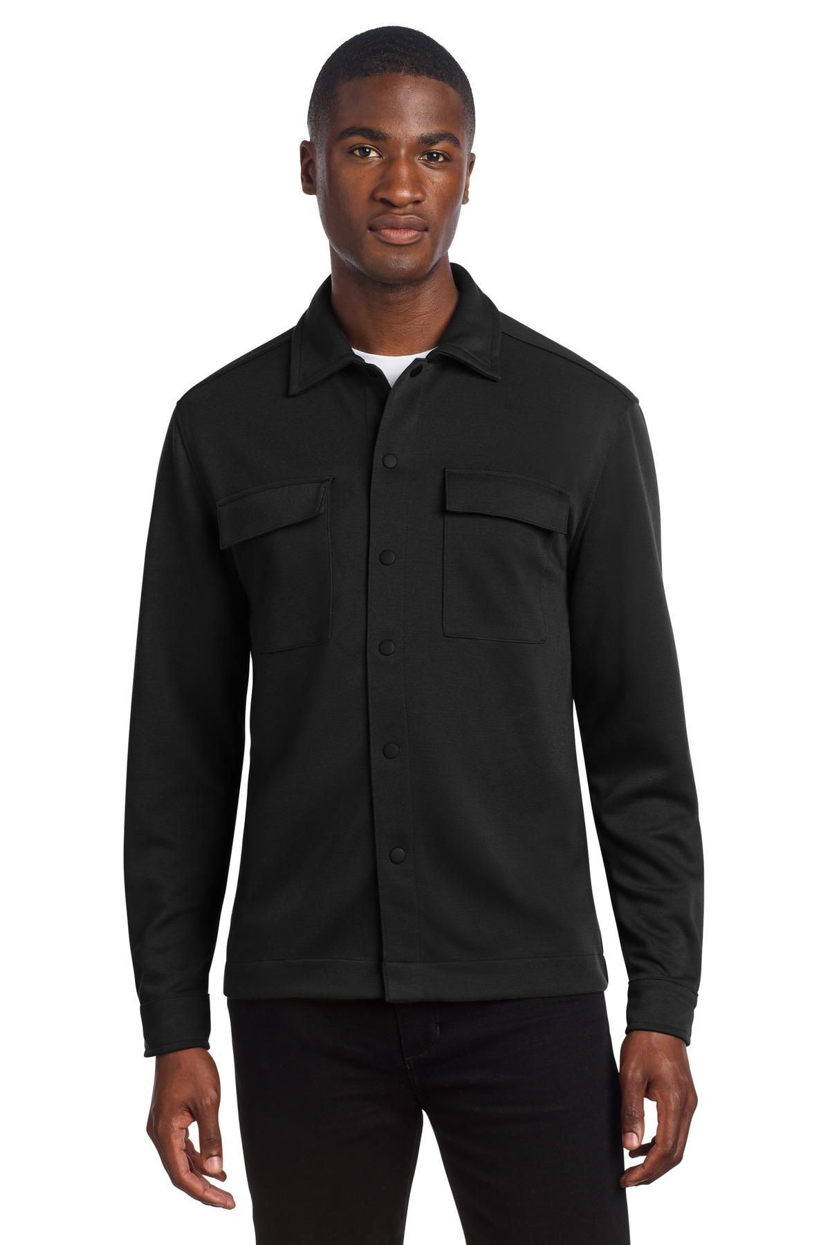 Mercer+Mettle Double-Knit Snap Front Jacket MM3004 3