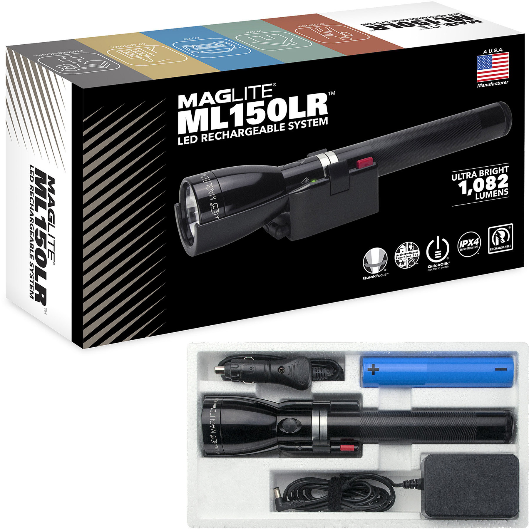 Maglite® LED Rechargeable Flashlight System 4