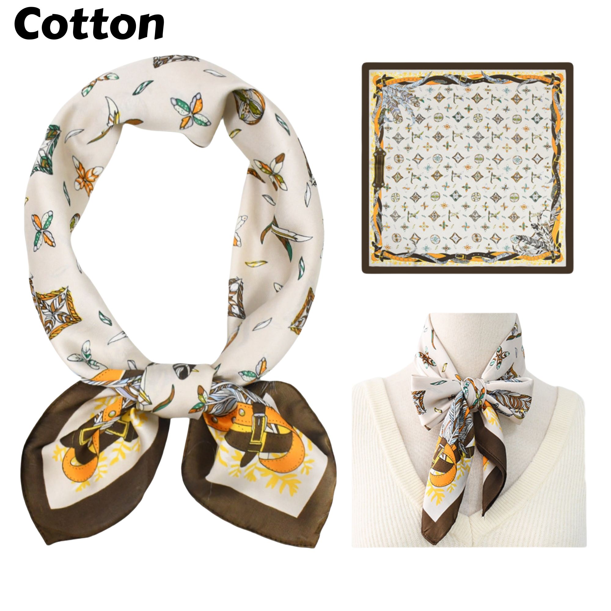 22"x22" Custom 100% Cotton Square Bandanas 1