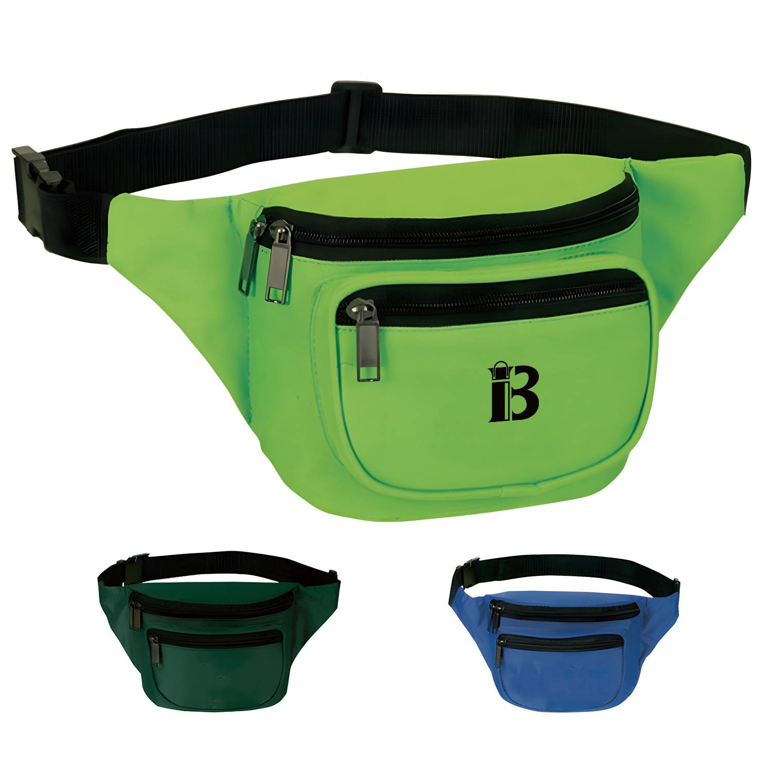 Oxford 3-Zip Fanny Pack Waist Bag 2