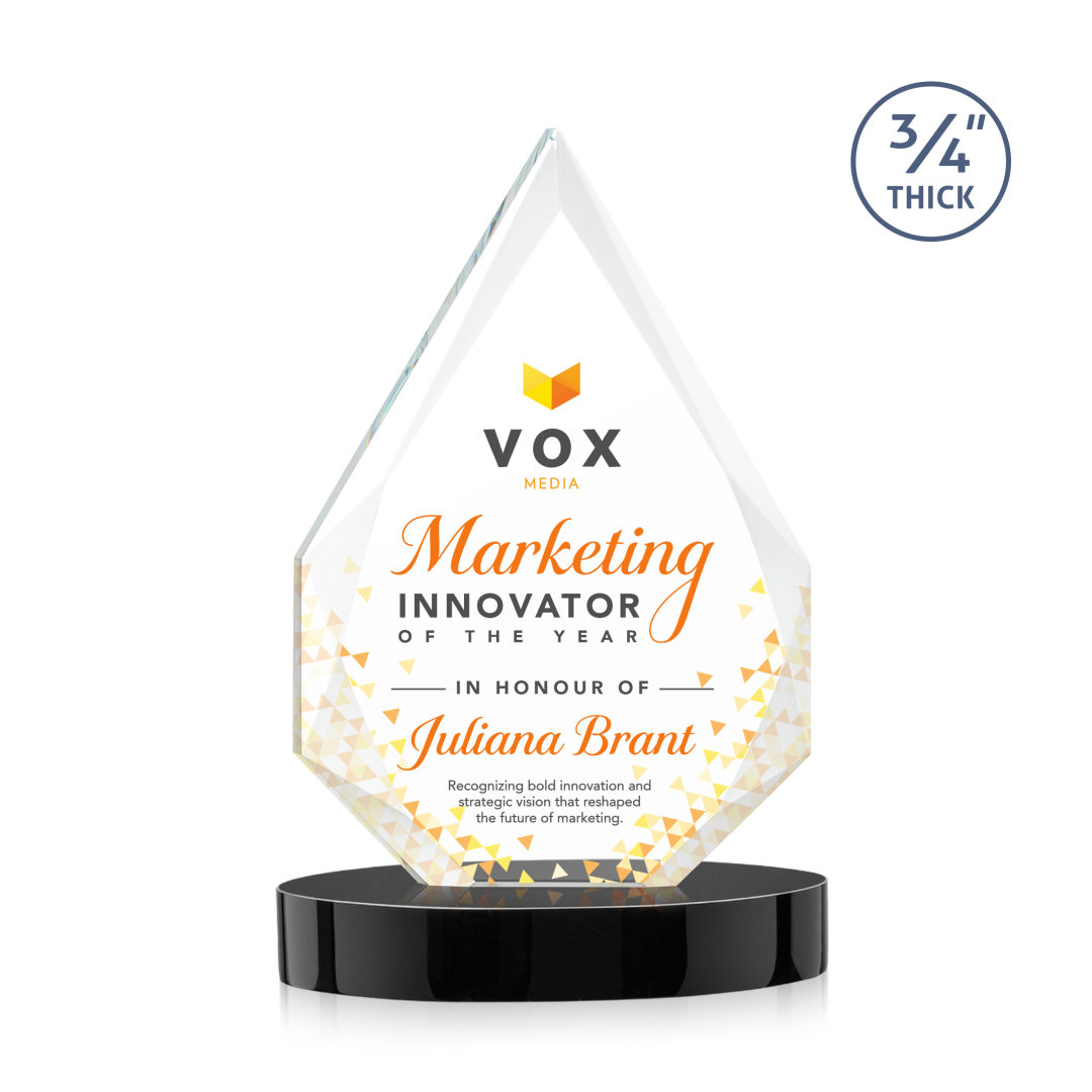 Hawthorne VividPrint™ Award on Alberton Base - Black 8