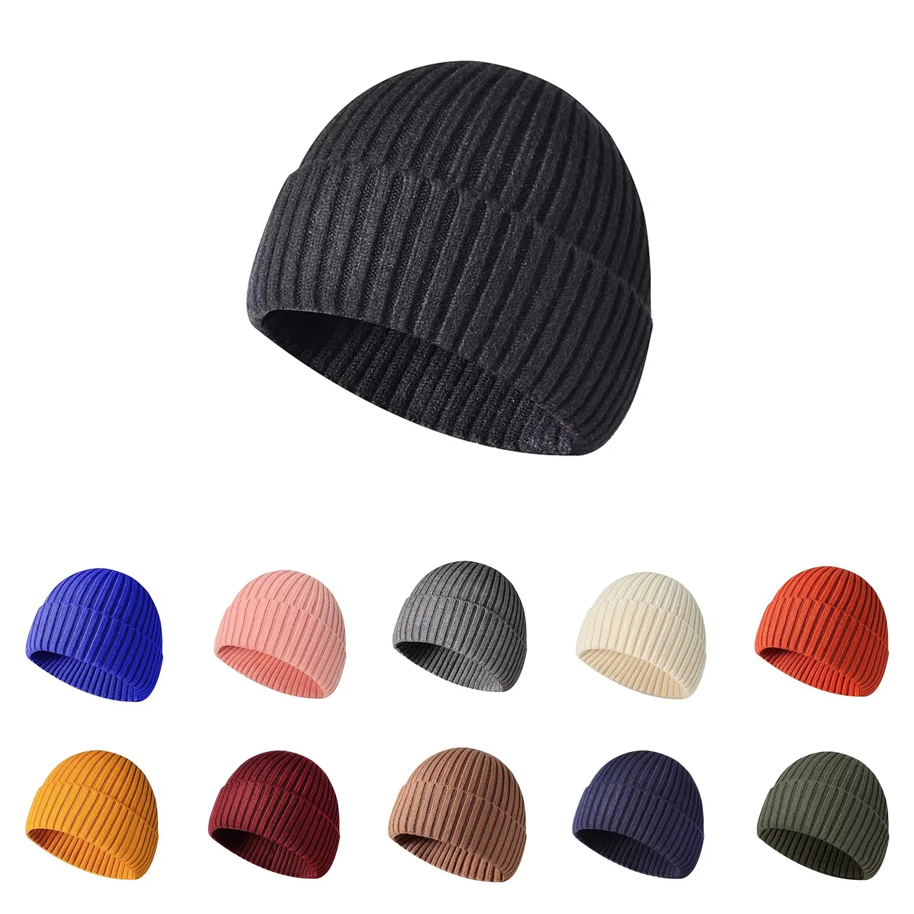 MOQ 50pcs  Fashion Unisex Sport Winter Warm Beanie 17
